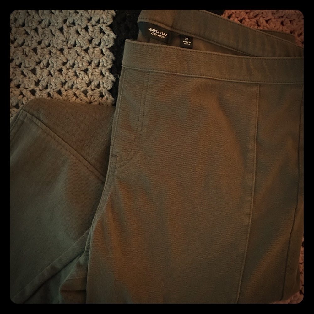 Olive moto leggings